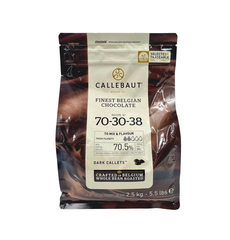 Callebaut 70-30-38 - 70.5% Dark Couverture Chocolate 2.5KG